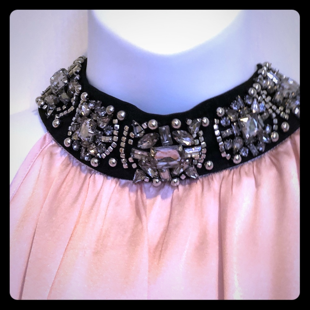 Pink satin top